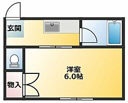 マルキヤビル 1LDKの間取図画像