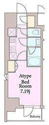 リージア曙橋 1Kの間取図画像
