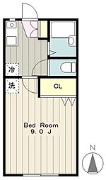 リーベボーヌング 1Kの間取図画像