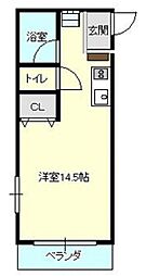 KODAヒルズ東立石 ワンルームの間取図画像