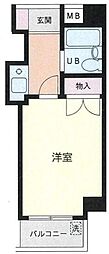 ベルコーポ相模ヶ丘 ワンルームの間取図画像