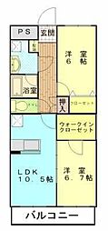 フェニーチェ 2LDKの間取図画像