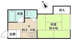 ハウス7 1DKの間取図画像