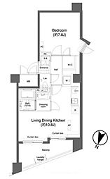 グランハイツ高田馬場 1LDKの間取図画像