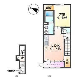 GRANDIR 1LDKの間取図画像