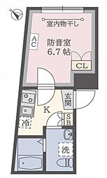 コンポジット荻窪ラシクラス 1Kの間取図画像