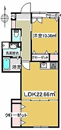 エスペランサ 1LDKの間取図画像