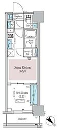 アーバネックス日本橋横山町 1DKの間取図画像