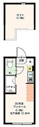 キッピス東蒲田 ワンルームの間取図画像