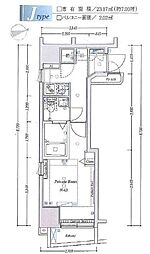 ヴェルト新宿イースト 1Kの間取図画像