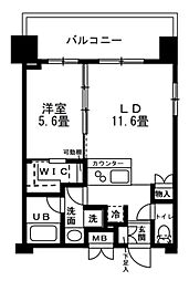 レジディア錦糸町 1LDKの間取図画像