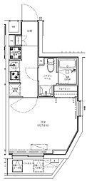 ジェノヴィア学芸大学 1Kの間取図画像