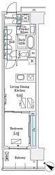 ロイヤルパークス有明 1LDKの間取図画像