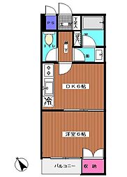 ユノディエール 1DKの間取図画像