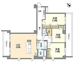 レックス宮前平 3LDKの間取図画像