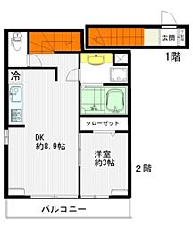 KAIULANI 1DKの間取図画像