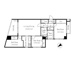 ParkCube平和台 3LDKの間取図画像