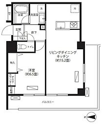 サンフィールド西日暮里 1LDKの間取図画像