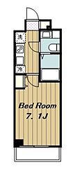 RESIDIA本厚木 1Kの間取図画像
