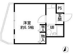 ラヴニール南常盤台 3階1Kの間取り