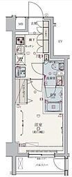 リヴシティ世田谷上馬 1Kの間取図画像