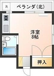 NYビル ワンルームの間取図画像