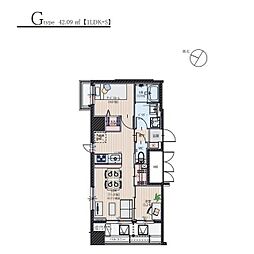 シンセラティ薬院 1SLDKの間取図画像