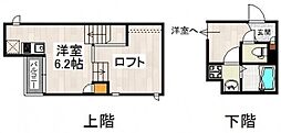 CB川越アリオス 1Kの間取図画像
