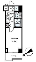 ルーブル東武練馬 5階1Kの間取り