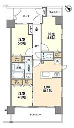 ジニア浅草 3LDKの間取図画像