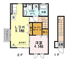 セジュール日野本町 1LDKの間取図画像