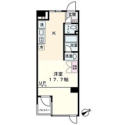グレースコートウエノ ワンルームの間取図画像