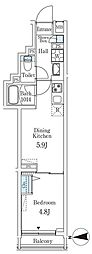 CREATIF文京千駄木 1DKの間取図画像