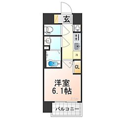 ベラジオレガシー葛野大路八条 1Kの間取図画像