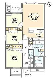 ザ・パークハウス広尾羽澤 3LDKの間取図画像