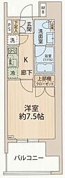 スパシエ上野ステーションプラザ 1Kの間取図画像