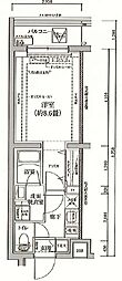 アイルプレミアム東京上石神井 1Kの間取図画像