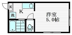 サーティワン豊島 1Kの間取図画像