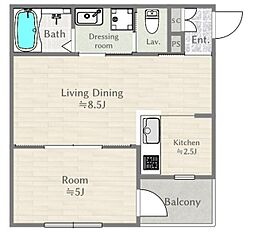 FUJISTA 田無 2階1LDKの間取り