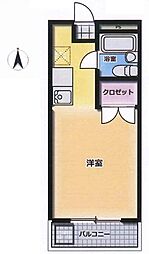 サニーサイド ワンルームの間取図画像