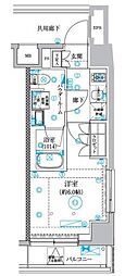 セジョリ横浜睦町 1Kの間取図画像