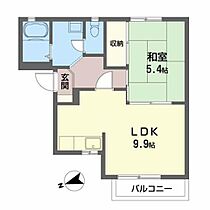 グリーンヒル扇田 202 ｜ 福島県福島市渡利字扇田町53-2（賃貸アパート1LDK・2階・37.50㎡） その2