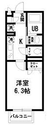 フォレストメゾン金沢文庫 1Kの間取図画像