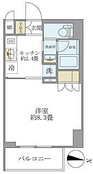 レクシード両国駅前 1Kの間取図画像