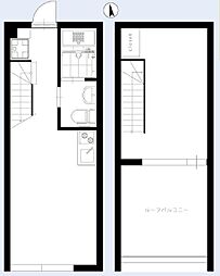 ユーロポート方南町 1LDKの間取図画像
