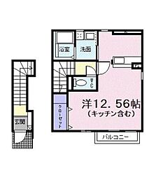 エテルノ ワンルームの間取図画像
