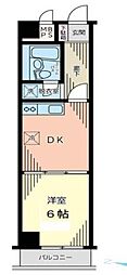ダイアパレス幡ヶ谷 1DKの間取図画像