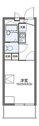 レオパレスボヌール 1Kの間取図画像