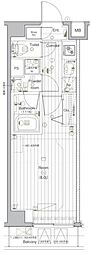 プレミアムキューブG北新宿DEUX 1Kの間取図画像