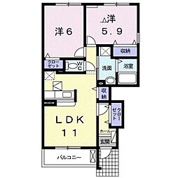 グラン・ポシビリテ3 2LDKの間取図画像